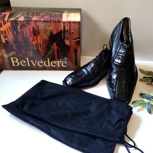 Men's Black Leather Dress Shoes